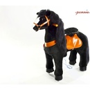 Ponnie Jazdiace kôň Black Horse pre jazdce do 40 kg 80x35x93 cm