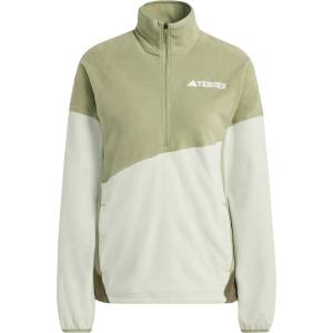 adidas Terrex Дамски поларен пуловер adidas Terrex Women's MT ClimaWarm Fleece Anorak Fleece jumper - Tent Green / Halo Green (105-7555-0214)