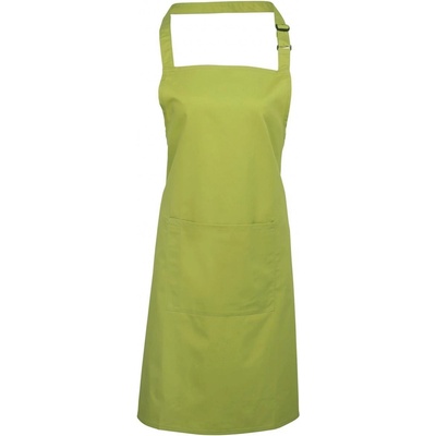 Premier Workwear Keprová pracovní zástěra s kapsou z kolekce Colours Collection limetková Pantone 382C
