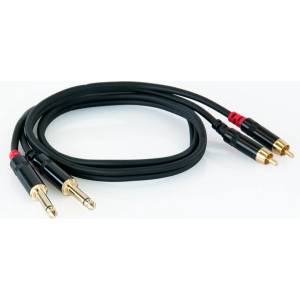 s. Cab PAC630-1, 2xRCA/2x6.3mm, 1m