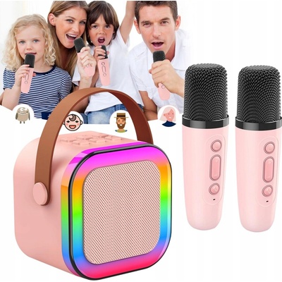 Mikrofon WEISHI Karaoke set Weishi růžový