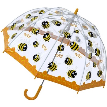 Blooming Brollies dětský průhledný holový deštník Buggz Kids Stuff Happy Bee BUBEE
