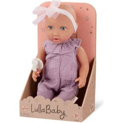 Lullababy Panenka 35 cm v overalu s čelenkou