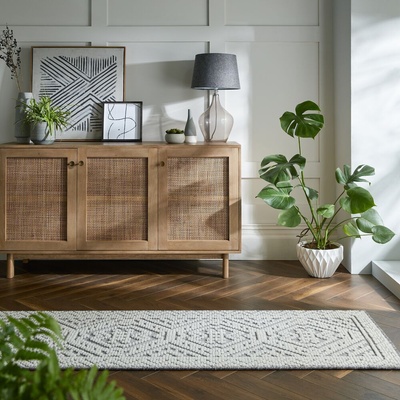 Flair Rugs Verve Jaipur Grey Bílá