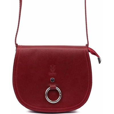 Florence 38 dámska kožená kabelka Burgundy Crossbody Natural Leather