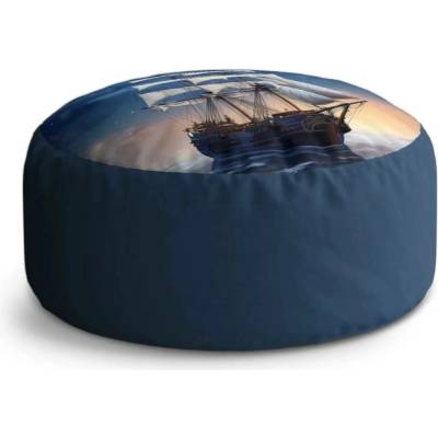 Sablio Taburet Circle Plachetnice mezi horami: 38x48 cm