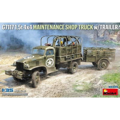 MiniArt G7117 1,5t 4x4 Maintenance Shop Truck w/Trailer 1:35