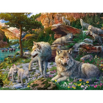 Ravensburger - Puzzle Spring Wolves - 1 500 piese