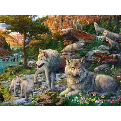 Ravensburger - Puzzle Spring Wolves - 1 500 piese