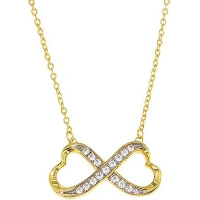 Infinity Silver Stříbrný náhrdelník nekonečná srdce L47607845G