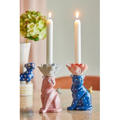 Bloomingville Декоративен свещник Bloomingville Eri 9, 5 x 17 x 9 cm (2 броя) (82063260)