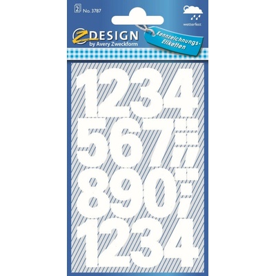 Avery Zweckform 3787 Samolepicí číslice, fólie, 25 mm, 28 ks, bílé – Zboží Dáma