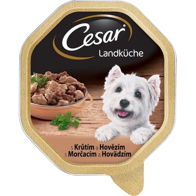 Cesar Adult Dog Landküche krůtí a hovězí ve šťávě 150 g