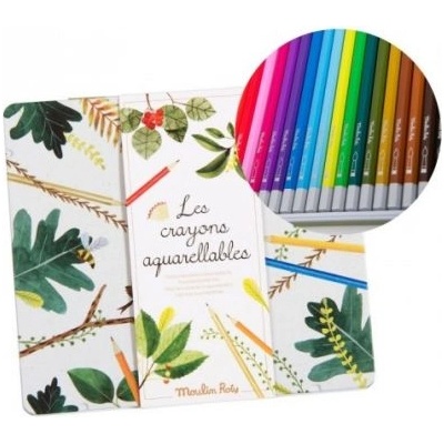 Moulin roty - Комплект акварелни моливи за оцветяване - 24 цвята (712602)