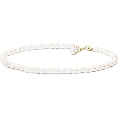 Gaura Pearls Perlový náhrdelník PYFARW575-C Bílá