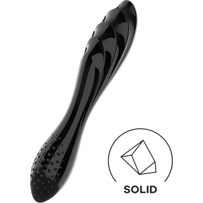 Satisfyer Dazzling Crystal 1 oboustranné skleněné dildo černé