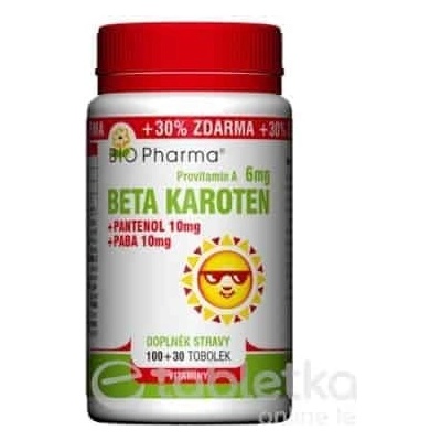 Bio Pharma Beta karotén 6 mg 100+30 kapsúl