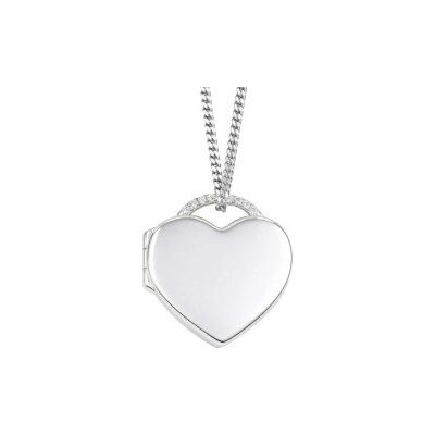 Basics Strieborný medailón SRDCE Cubic Zirconia P5641C