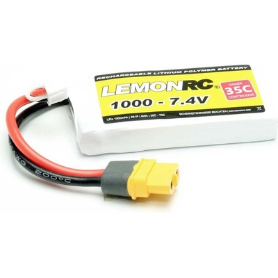 LemonRC 15708 akupack Li-Pol (modelářství), 7.4 V, 1000 mAh, články 2, 35 C, Softcase, XT60 – Zbozi.Blesk.cz