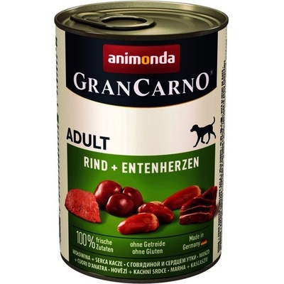 Animonda Gran Carno Adult hovězí a kachní srdce 24 x 400 g