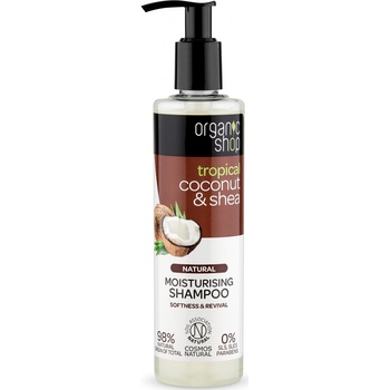 Organic Shop Tropický kokosový hydratační šampon s bambuckým máslem 280 ml