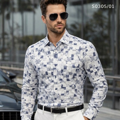 Ego Man pánská košile slim fit S0305-01 bílá