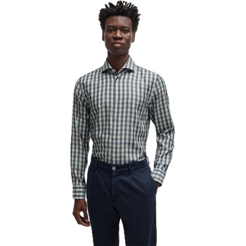 HUGO BOSS Риза с дълъг ръкав Boss Men's C Hal Spread Long Sleeve Oxford Shirt - Open Blue