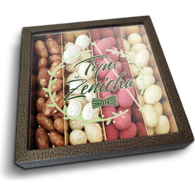 Sablio Mandle v čokoládě Tým ženicha motýlek 4x 80 g