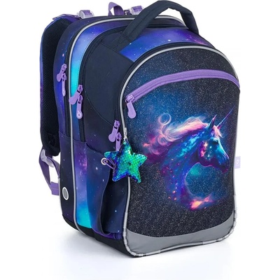 Topgal Ученическа раница Topgal с 3 отделения модел COCO Космически еднорог