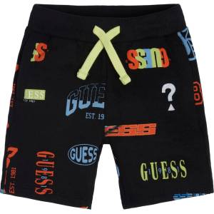 Guess Къси спортни панталони с цветни надписи за момче Guess
