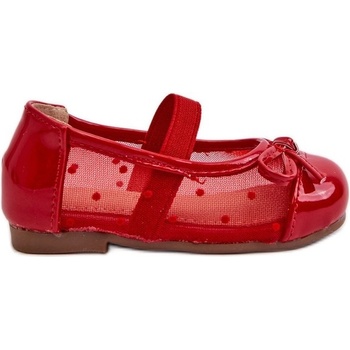 Dětské balerínky s mašličkou červené