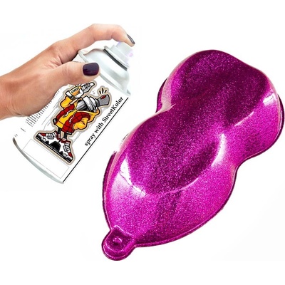 SuperMagenta extra výrazná metalická farba v spreji: 400ml