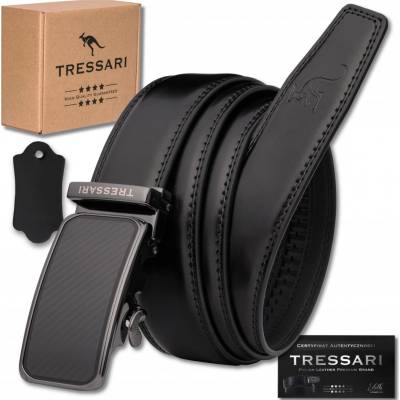 Tressari pánský pásek elegantní automatický ke kalhotám 100% přírodní kůže