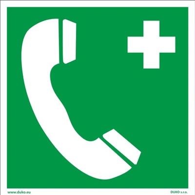 DUKO POHOTOVOSTNÍ TELEFON Formát: 148 x 148 mm, Materiál: samolepící vinylová fólie
