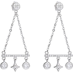 Silenti Jewelry Сребърни обеци "Динамика