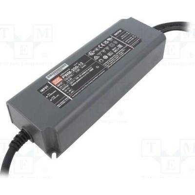 MEAN WELL PWM-200-12 Napájecí zdroj: spínaný; pro LED pásky; 200W; 12VDC; 15A; IP67