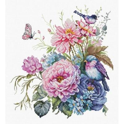 Luca-S Птички през лятото - гоблен по схема b2422