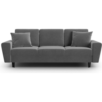 Cosmopolitan Design Светлосив кадифен разтегателен диван с място за съхранение 235 cm Kyoto - Cosmopolitan Design (COS_3SF_2_F1_KYOTO8)