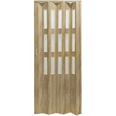 Matrix Shrnovací dveře prosklené KDD3498720 dub sonoma 87 x 200 cm