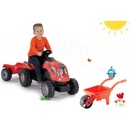 SMOBY Šliapací traktor Farmer XXL červený s vozíkom