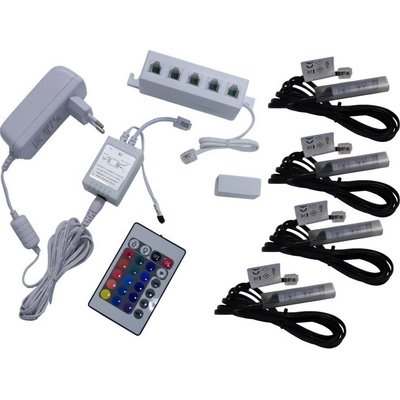 LED Klips AQUALED RGB pro osvětlení vitrín 3 W 12V DC vícebarevný 4 ks
