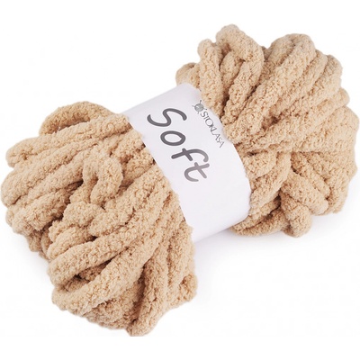 Prima-obchod Pletací příze žinylková Soft 250 g, barva 4 béžová světlá