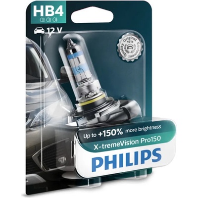Philips Крушки PHILIPS X-tremeVision Pro150 HB4, 12V, 51W 1бр (9006XVPB1)