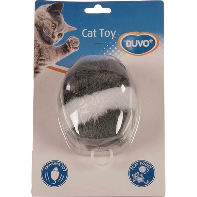 Duvoplus Shiking Jerry Plush Mouse - Забавна котешка играчка -вибрираща плюшена мишка 8 см