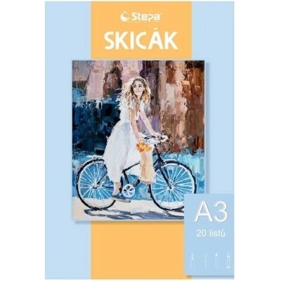 Skicák A3, 180 g/m2, 20 listů