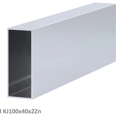 Uzavřený profil 100 x 40 x 2 x 6000 mm, pozink, hladký