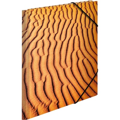 HERMA Папка Nature, картонена, с ластик, A4, пясък (O1070380026)