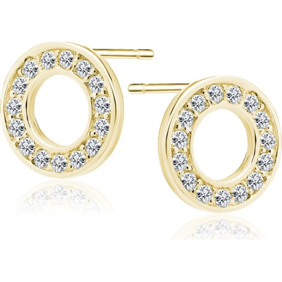 Olivie strieborné náušnice KRUH GOLD 9505