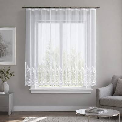Dekorační žakárová záclona s řasící páskou YUKO 180 bílá 300x180 cm MyBestHome