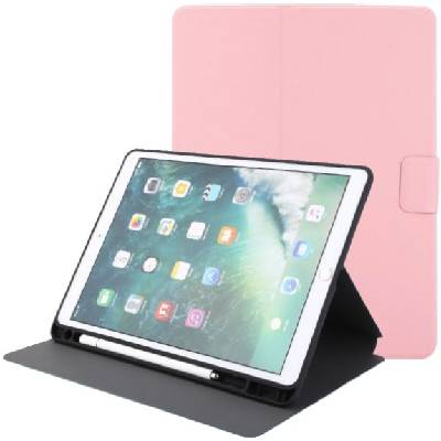 Калъф от PU кожа със стойка и място за Apple Pencil за iPad 10, 2" (2019-2021) / Air 3 (2019) / Pro 10, 5" - розово (49704)